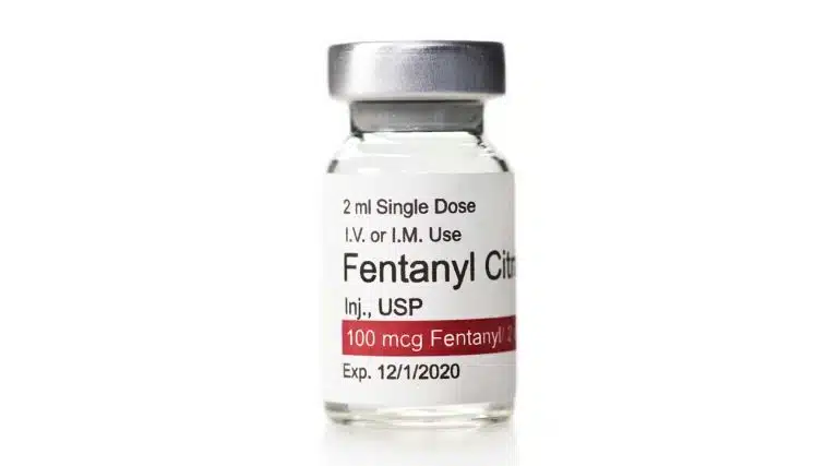 vile of liquid fentanyl opioids opiate medication