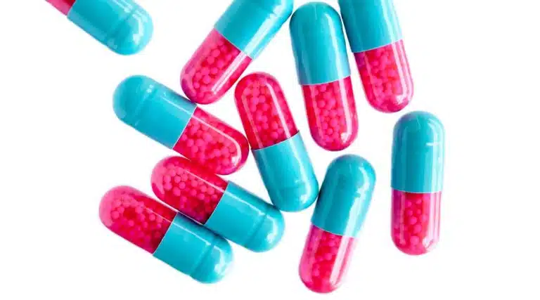 pink and blue pill capsules Restoril Temazepam