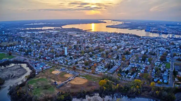 aerial view of Bloomfield, New Jersey
