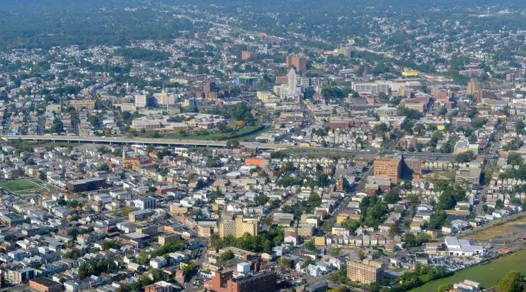 aerial view of Elizabeth New Jersey