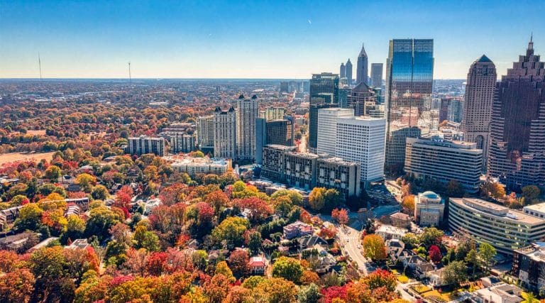aerial view of Atlanta Georgia