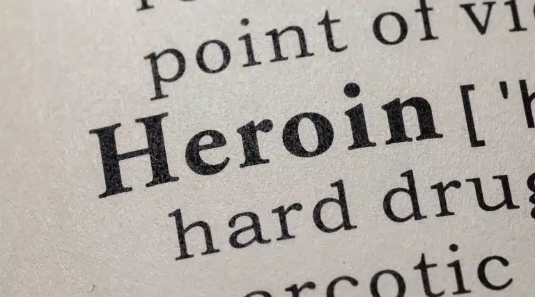 typed list of heroin street names and slang terms