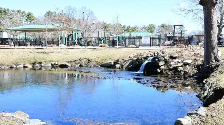 a pond in a park near Huntington New York