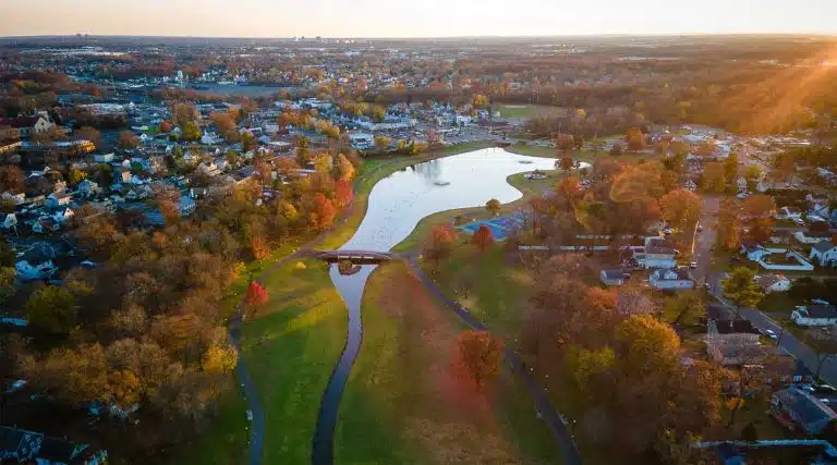 aerial view of plainfield new jersey