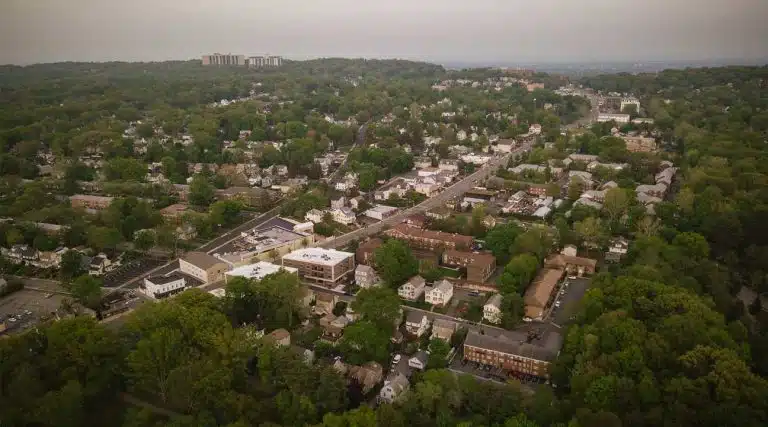 aerial view of West Orange, New Jersey
