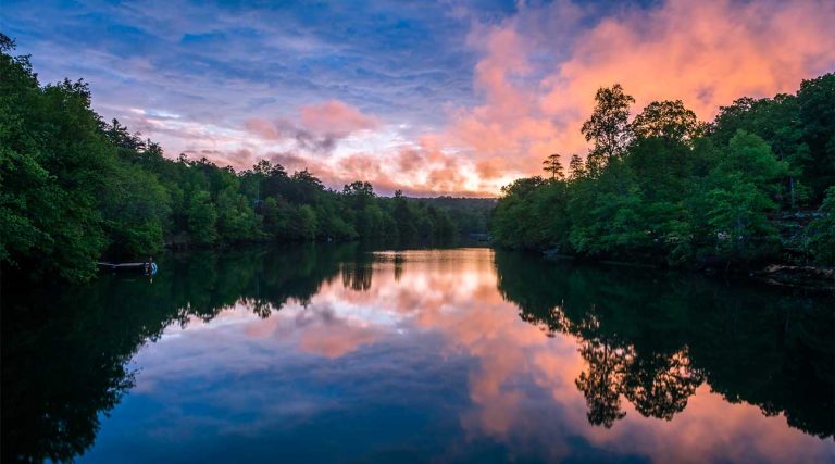 Alabama sunset over a river