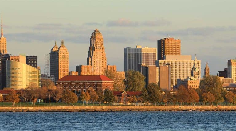 view of downtown Buffalo, New York on the water