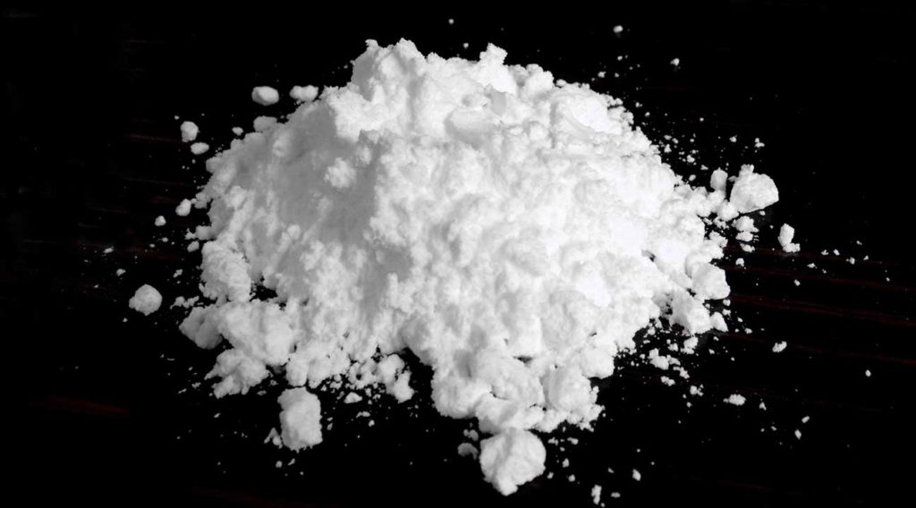 What does cocaine look like? white, powder cocaine