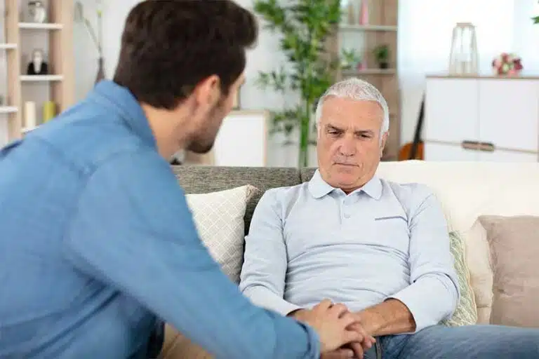 Son Talking With His Dad-Getting Your Father Into Drug Rehab | Do's & Don'ts